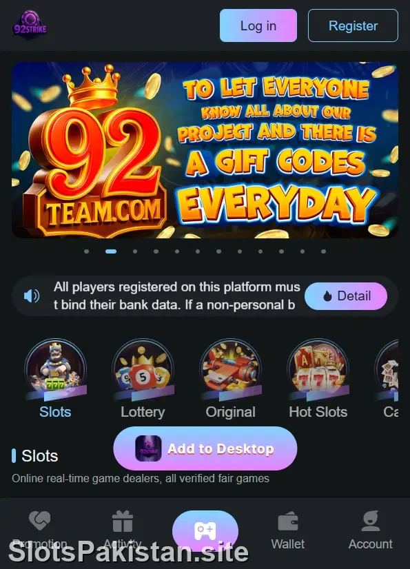 92Strike APK Download for Android - Win Go Color Trading Screenshot